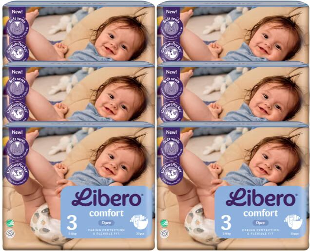 Libero Comfort 3 30 Fraldas Pack 6 unidades