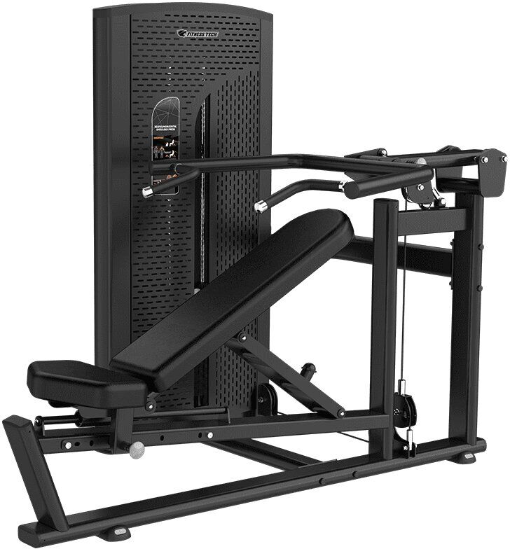 Fitness Tech Máquina Press hombro y pecho Pro Series . Negro