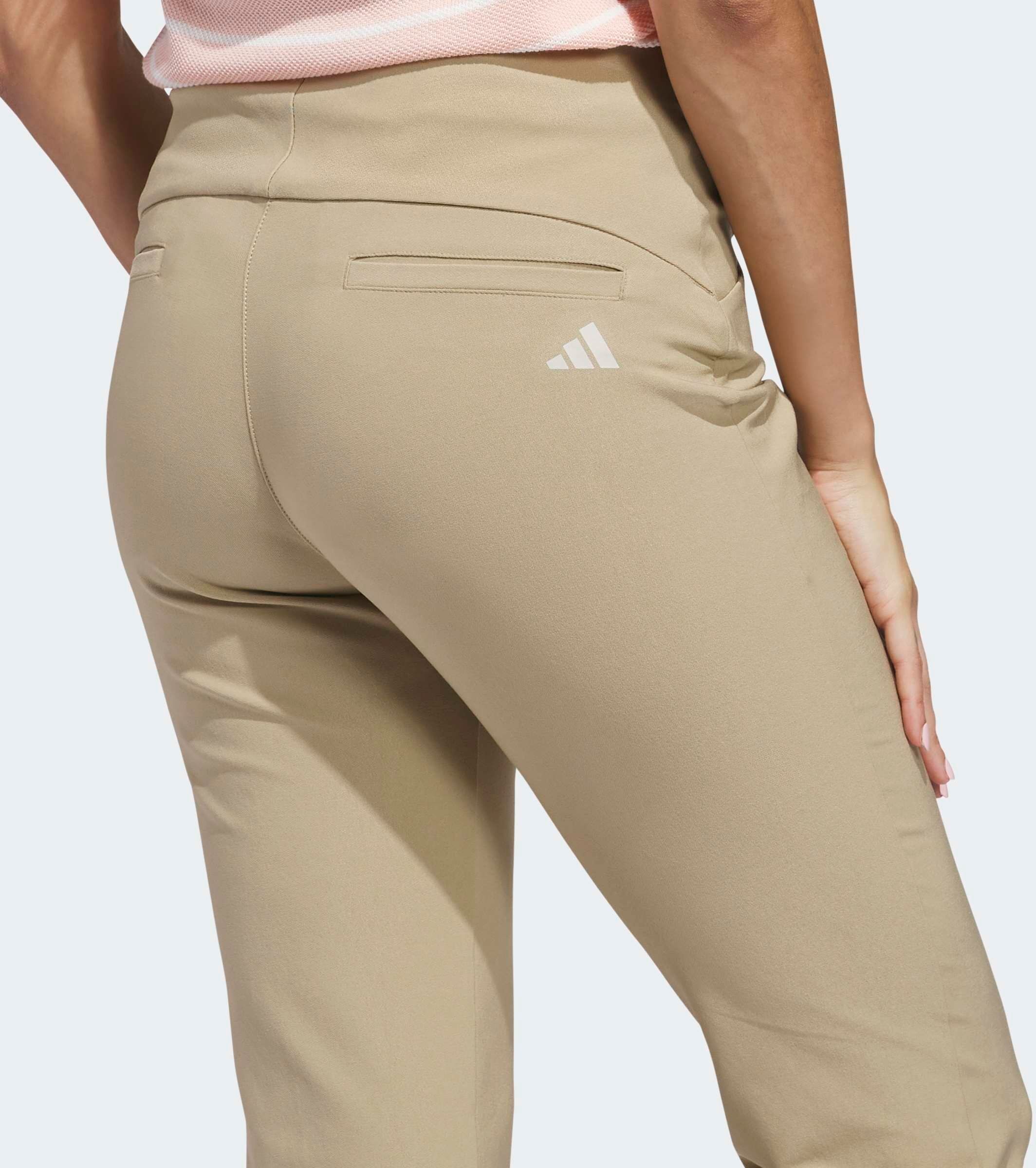 Chinohose ADIDAS PERFORMANCE "W ULT+ ANKL", Damen, Gr. XL, N-Gr, beige (hemp, normal, gr.), Obermaterial: 90% Polyester, 10% Elasthan, Hosen Chinohose hemp, normal, gr. XL, N-Gr
