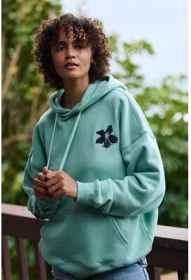 O'Neill s Tropic Melt Oversized Hoodie in Green, Size Large
