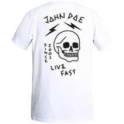 John Doe Live Fast Skull T-Shirt weiss - 2XL