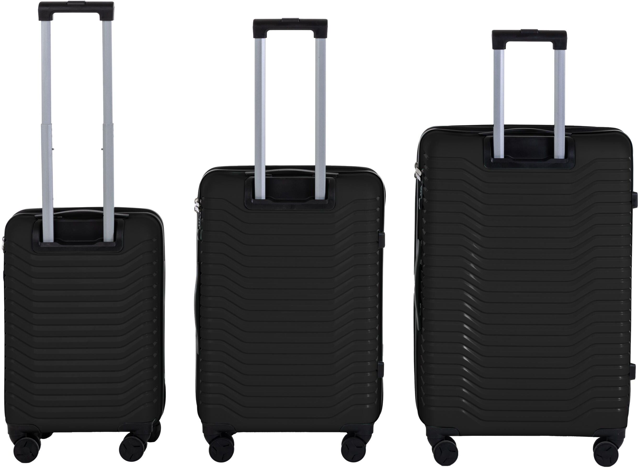 Koffer KOOR "Manila 3-teilig Schwarz", Damen, Gr. 40 l, schwarz, Polypropylen, Koffer Koffer schwarz 40 l