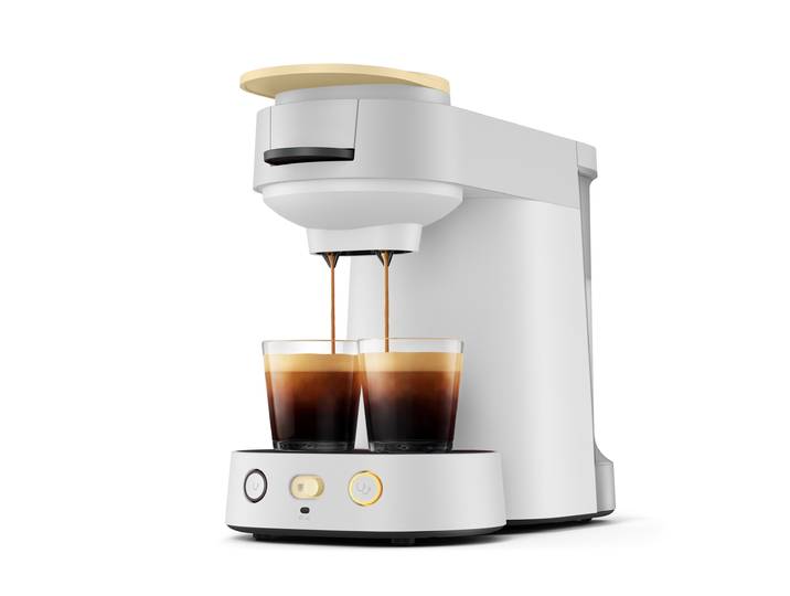 PHILIPS Kaffeepadmaschine Vibe CSA225/50, mit zwei Kaffee-Einstellungen , weiß (hellgrau, hellgelb), 2, Kaffeemaschinen, kompakt; mit Memory-Funktion u. 0,9-Liter herausnehmbarem Wassertank, Kaffeepadmaschine