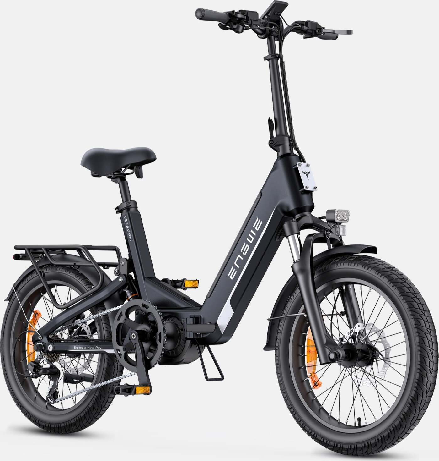 E-Bike L20 3.0 PRO - Motor 250W Akku 48V15AH 20 Zoll Räder TUV Hydraulische Scheibenbremsen - Schwarz