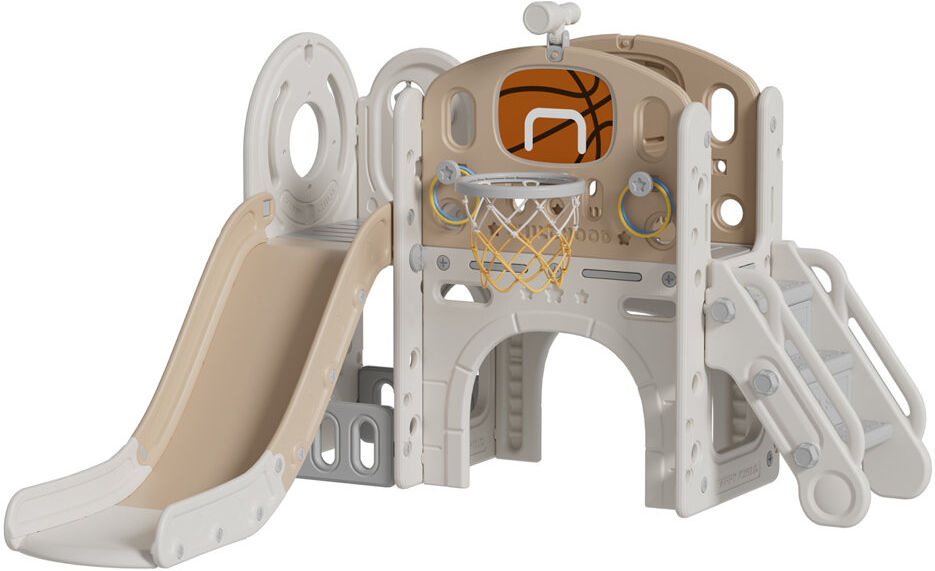 Harriet Bee Indoor Slide White/Orange 111cm H X 150cm W X 155cm D