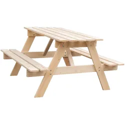 KINDERSITZGARNITUR aus naturholz- H50 x 90 x 90 cm - M018-1