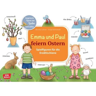 Emma und Paul feiern Ostern. Erzählschienen-Figurenset, Set von Monika Lehner, Don Bosco