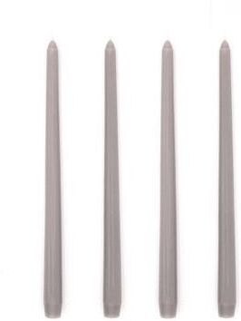 On Spot Shop Long Burning Taper Candles, 4 Pack, Dripless Smokeless Unscented, For Home Interior And Valentine's Decor grey
