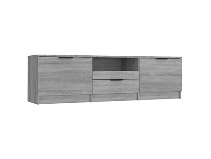 vidaXL TV Schrank Lowboard TV Möbel Tisch Board Sideboard Fernsehschrank Fernsehtisch HiFi-Schrank Grau Sonoma 140x35x40cm Holzwerkstoff