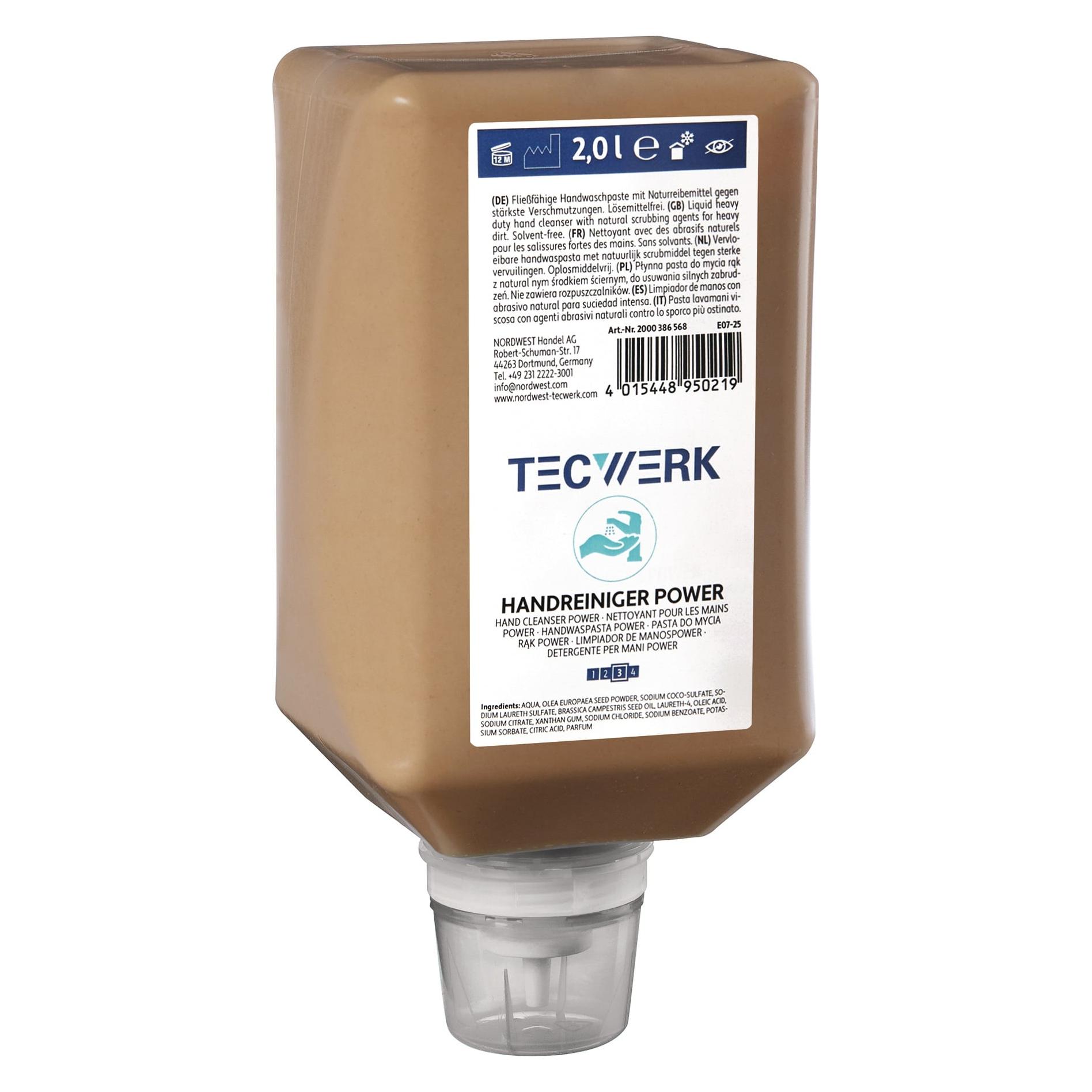 Tecwerk Handreiniger Power 2 l seifenfrei, lösemittelfrei, parfümiert (Flüssigseife, 2000 ml) (2000386568)