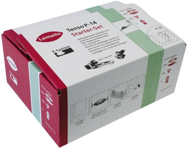 Lamello Tenso P-14 Starterset, carton avec 300 paires avec fonction de précontrainte (145425S)