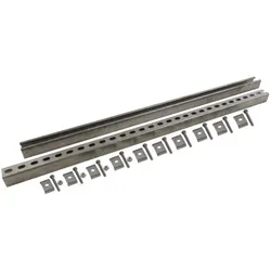 Dehn 123051 C-Montageschienen L 1500mm NIRO (V4A) mit Halteklammern, Schrauben und Muttern MSC MDH V4A L1500 MZ V2A MSCMDHV4AL1500MZV2A
