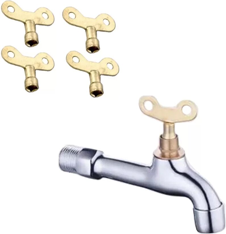 INF Absperrbarer Wasserhahn - Legierungskörper mit Messingkern und Schlüssel (spritzwassergeschützt)