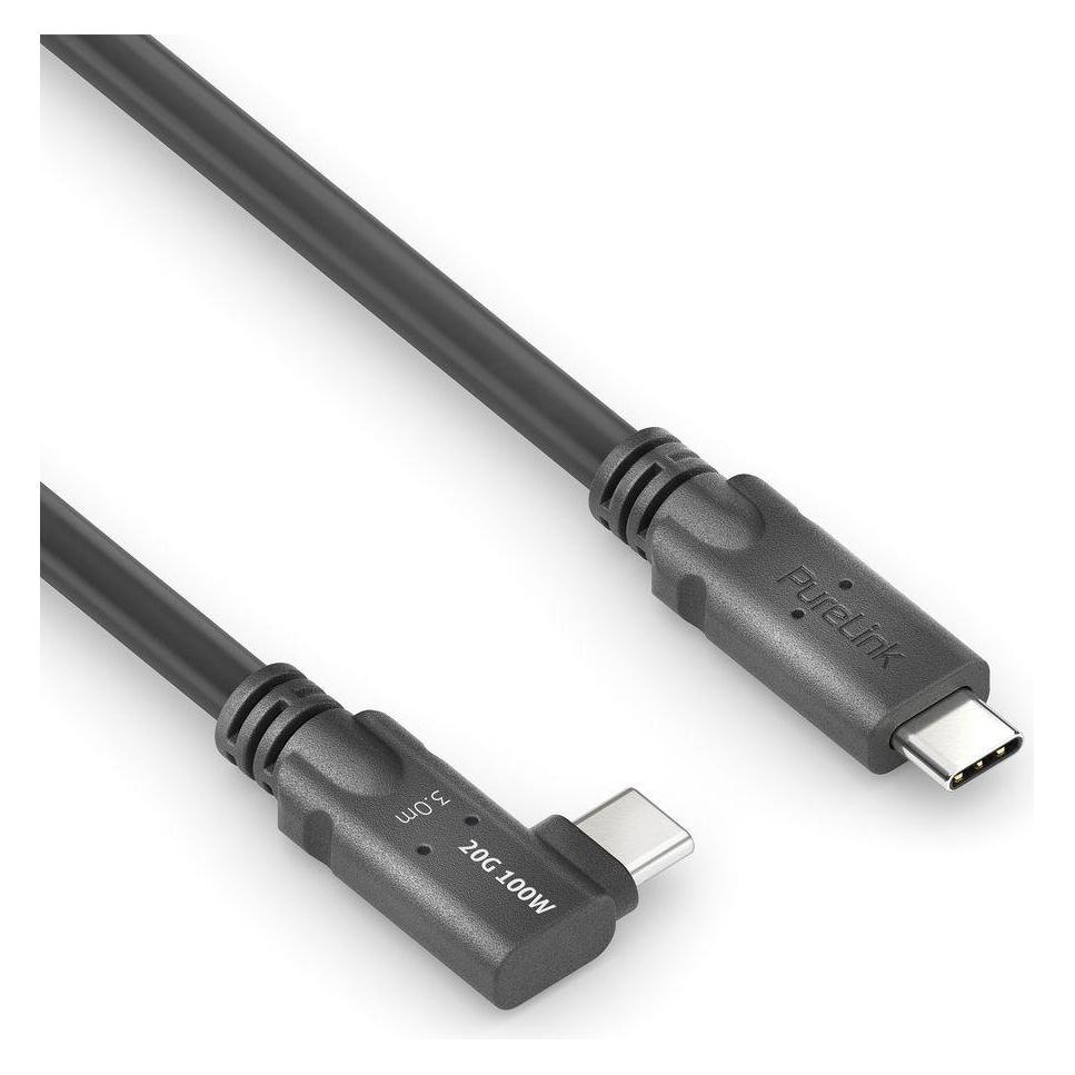 PureLink MicroX4 USB4-Kabel USB C - USB C 3 m (3 m, USB 4, 100 W) (PI6620-030)