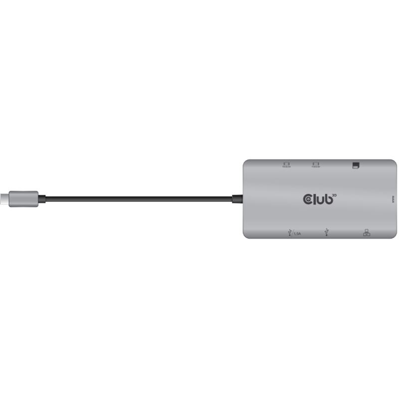 Club 3D USB Hub Typ C => VGA/2x USB-A/LAN/Card-Reader
