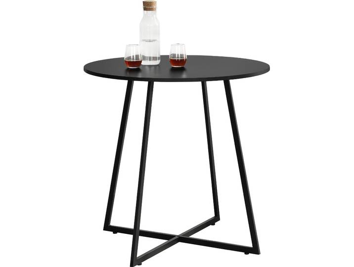 Table de cuisine Vaggeryd 78x80cm Table de salle à manger Structure métallique noire