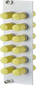 Metz Connect OpDAT REGpro 12xST SM/MM Keramische aansluitmodule met grijze frontplaat 3HE/7TE 15024A0112-E