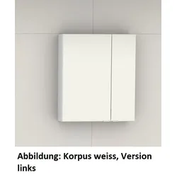Artiqua Spiegelschrank, Weiß Hochglanz Touch, 070-SDT-3-60-R-125 070-SDT-3-60-R-125