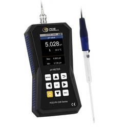 PCE Instruments Hochpräzises pH-Messgerät PCE-PH 228LAB-ME3 für Bier Blut Molkereiprodukte pH-Elektrode 3mm Mikrospitze