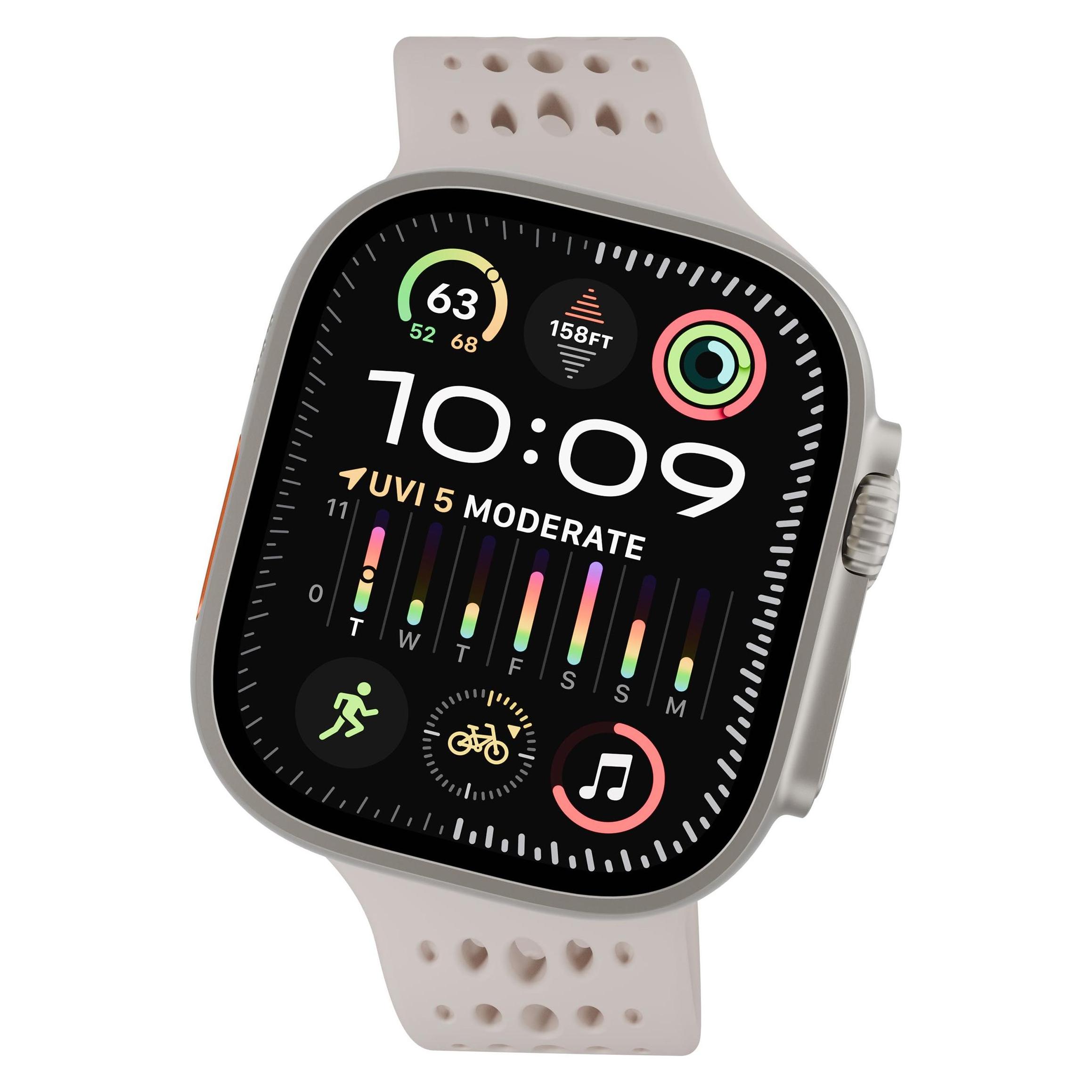 Decoded Armband Ares O Apple Watch 44-49 mm Silikon (24 mm, Silikon) (D26AWS46ABS1CY)