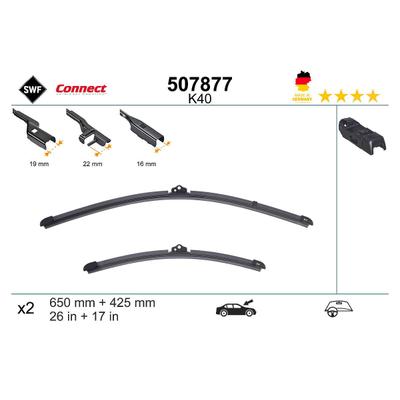 Swf Wischblatt [Hersteller-Nr. 507877] für VW, Citroën, Peugeot, Ds, Ford