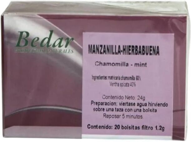 Bedar Infusion Manzanilla Hierba Buena 6 uds x 20 Sobres