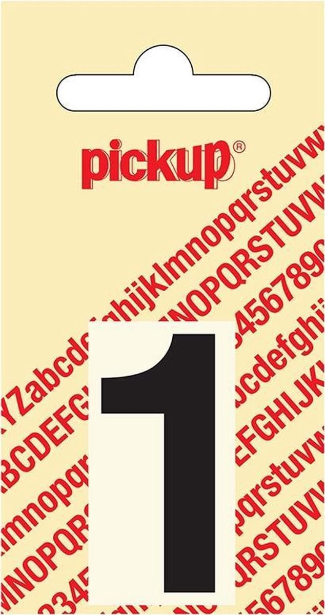 Pickup plakcijfer Helvetica 40 mm - zwart