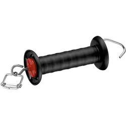 Corral, Gartenzaun, Gate handle black, with hook and tape connector 40 mm