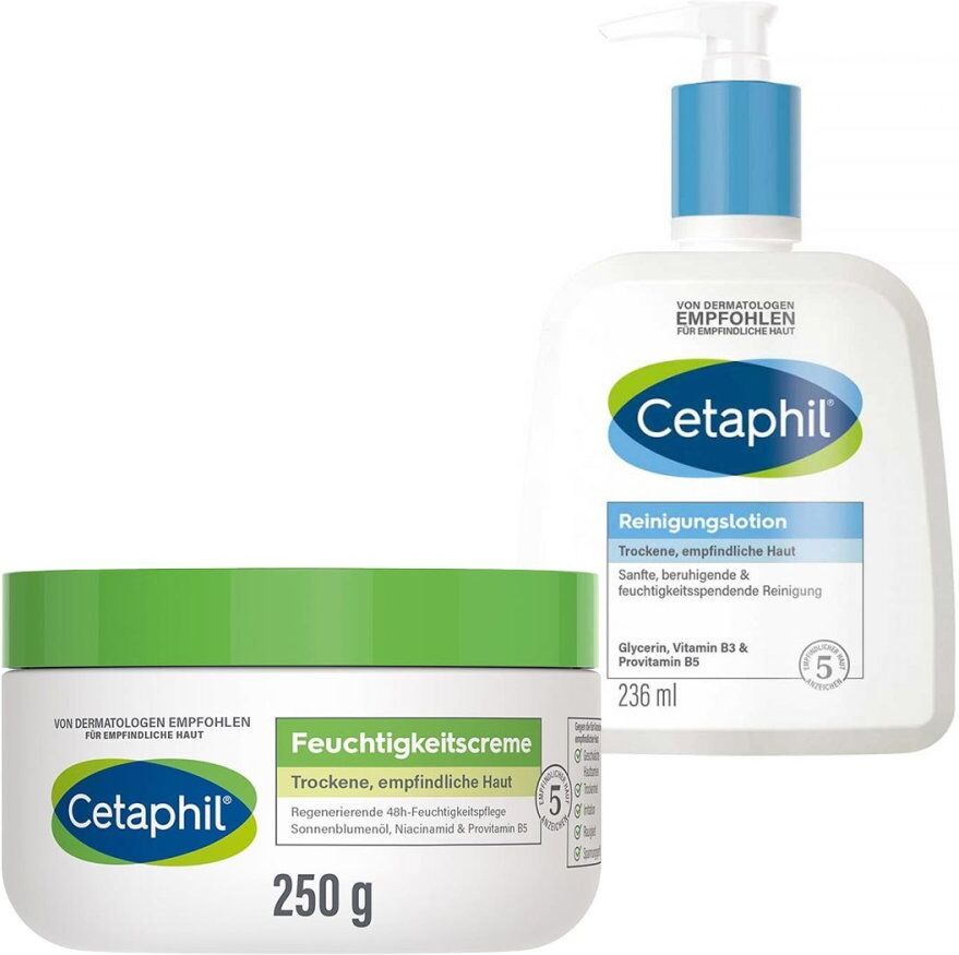 Cetaphil Feuchtigkeitscreme + Reinigungslotion 1Set