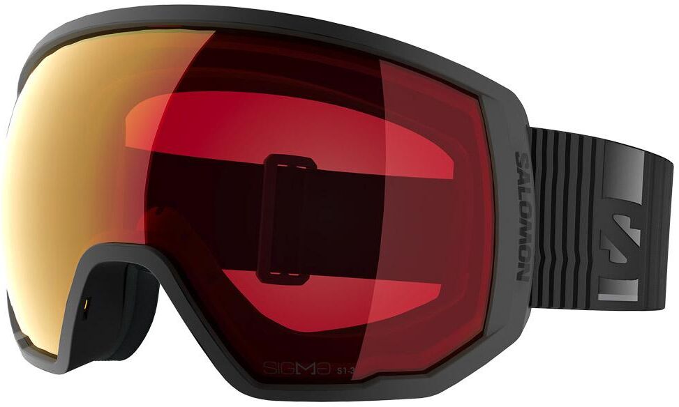 Salomon  - Radium Pro Outline Black Sigma Photo Poppy Red - Masque de Ski