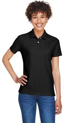 Devon & Jones DG150W Women's DRYTEC20 Performance Polo Shirt in Black size XL
