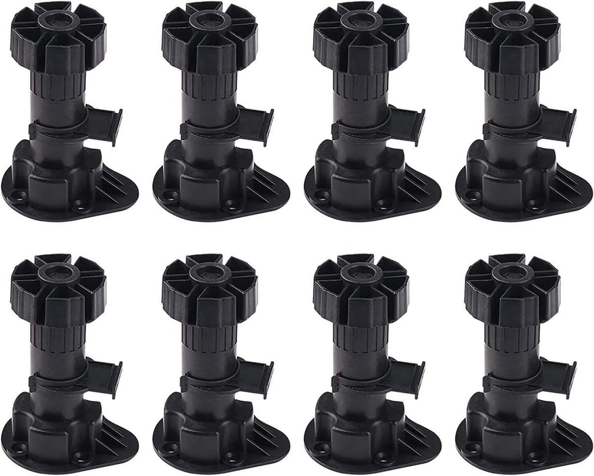 Verstelbare Meubelpoten met Wieltjes - Hoogte Instelbaar voor Keuken en Badkamer (8 stuks)