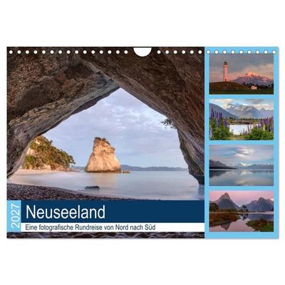Neuseeland - Eine fotografische Rundreise von Nord nach Süd (Wandkalender 2027 DIN A4 quer), CALVENDO Monatskalender