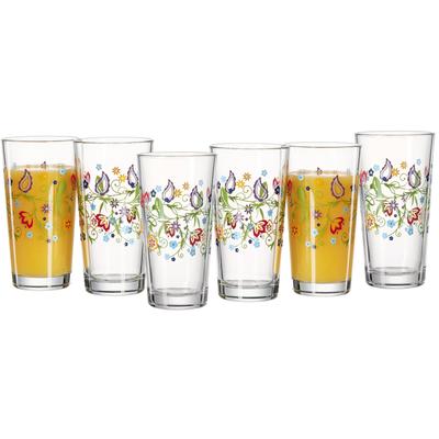 Gläser-Set RITZENHOFF & BREKER "Shanti", bunt, B:8cm H:15cm Ø:8cm, Glas, Trinkgefäße, je 380 ml