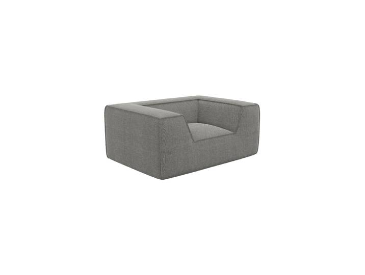 Design Loungesessel „Lorenza“ mit Strukturstoff-Bezug Strukturstoff Grau BLOOMINGLOFT Collection