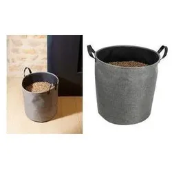 EDA, Indoor Growing Zubehör, Pellet-Tasche aus Filz, 60 Liter, dunkelgrau Kapazität 30 kg, zur Aufbewahrung von Holzpellets