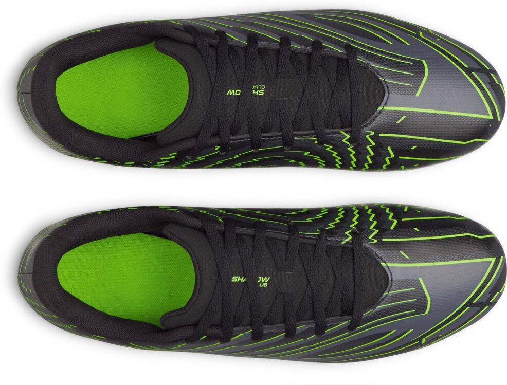 Fussballschuh UNDER ARMOUR "UA U SHADOW CLUB 4 FG", Gr. 47, schwarz (schwarz, titan gray, hyper grün), Synthetik, Schuhe Fussballschuh, für Rasenplätze schwarz, titan gray, hyper grün 47