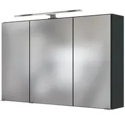 Held-Möbel Spiegelschrank Lucca Dekor Grau 100 cm