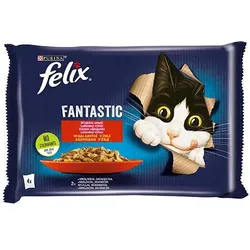 FELIX Countryside Flavours in Gelee mit Kaninchen und Lammfleisch 4x85g