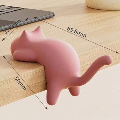 Uplift Treasures Cat Design Desk Bag Hook No Drill Table Hanger pink