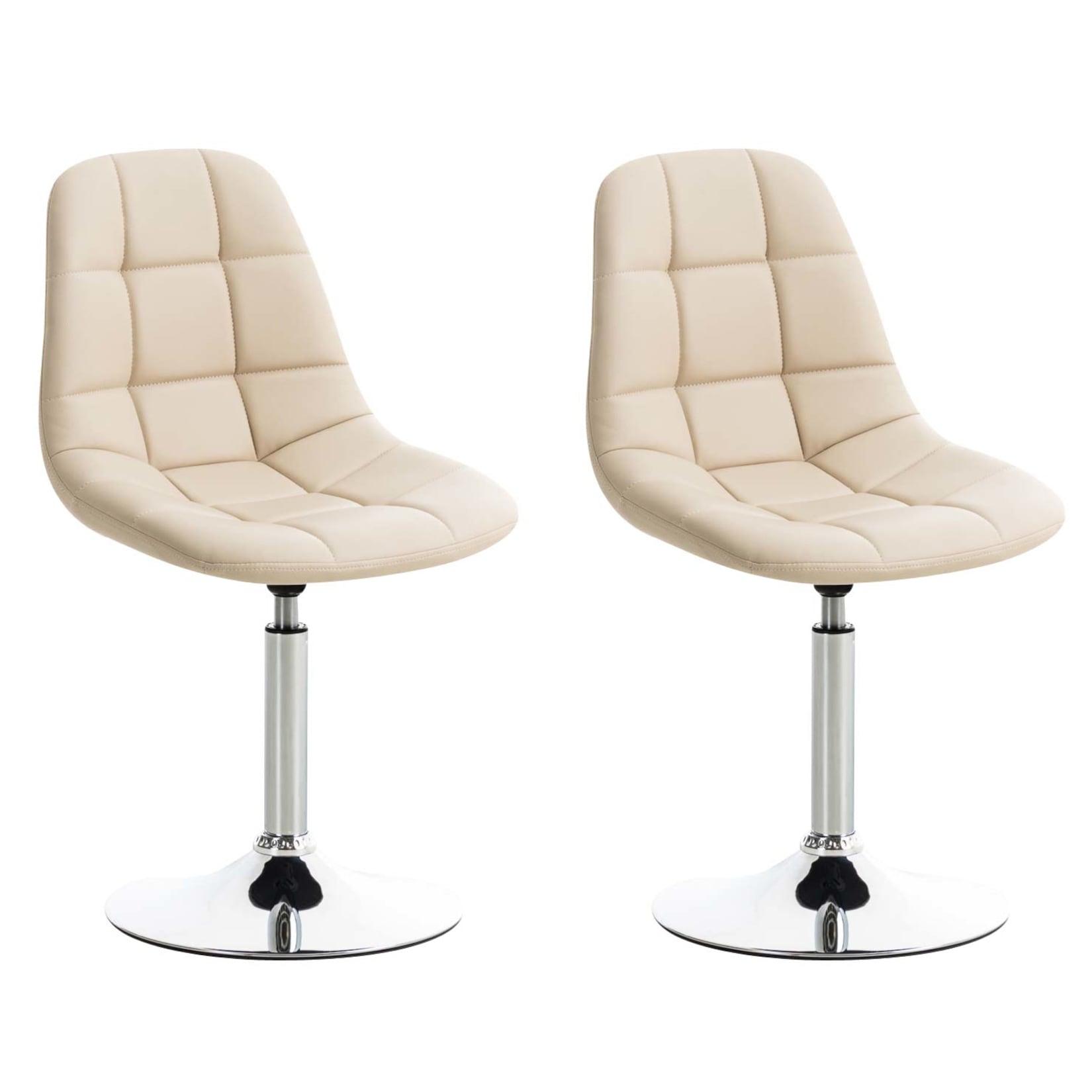 CLP 2er Set Stühle Emil Kunstleder Farbe: creme