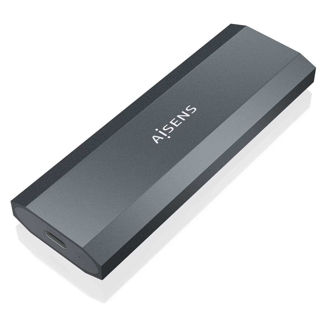 Aisens CAJA EXTERNA M.2 (NGFF) ASM2-029GR NVME A USB3.2 GEN2 GRIS (M.2) (ASM2-029GR)
