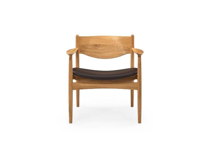 Struct Loungesessel, Leder mokka