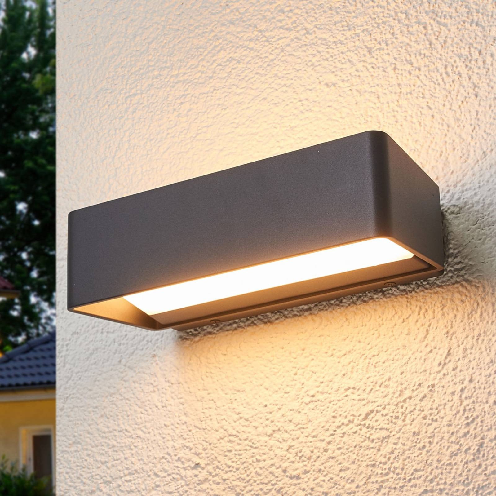 Lucande Midvig Modern LED Buiten Wandlamp Aluminium