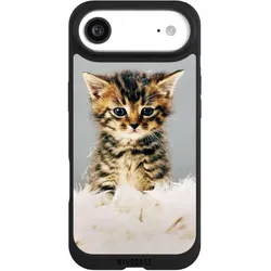Nivocase Handyhülle für Apple iPhone Air Hülle NIVOpure Case Schwarz Feder Haustier Katze (Apple iPhone Air), Smartphone Hülle, Schwarz
