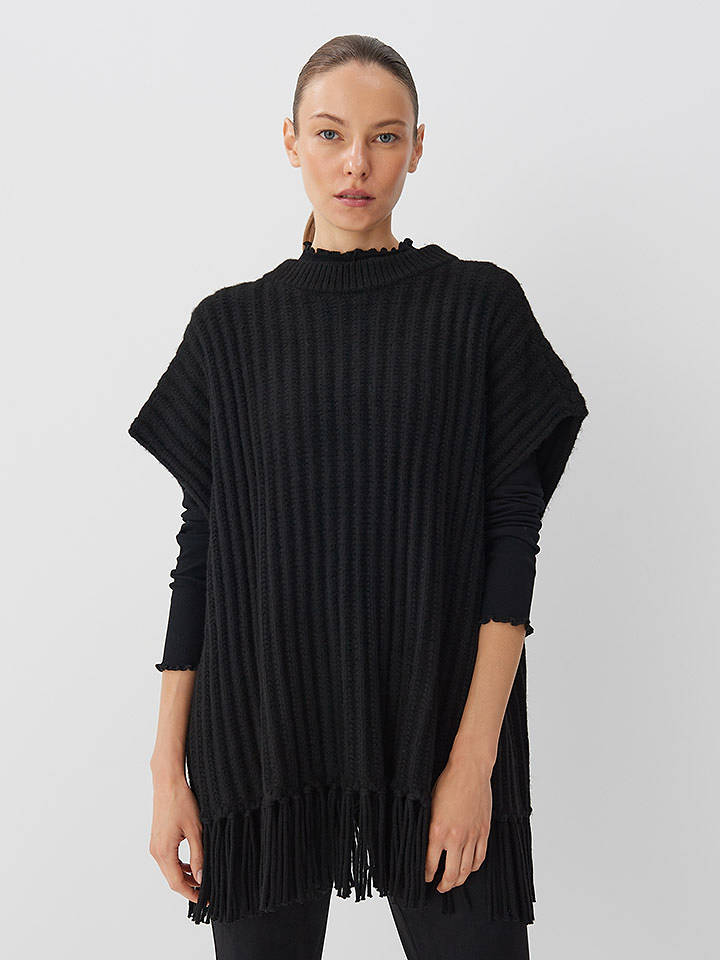 Someday Poncho in Schwarz - onesize