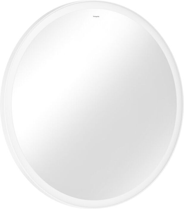 Hansgrohe Xarita Lite Q Spiegel 54967700 mit runder LED-Beleuchtung, mattweiß, B 900 x H 900 x T 30 mm, 26 W