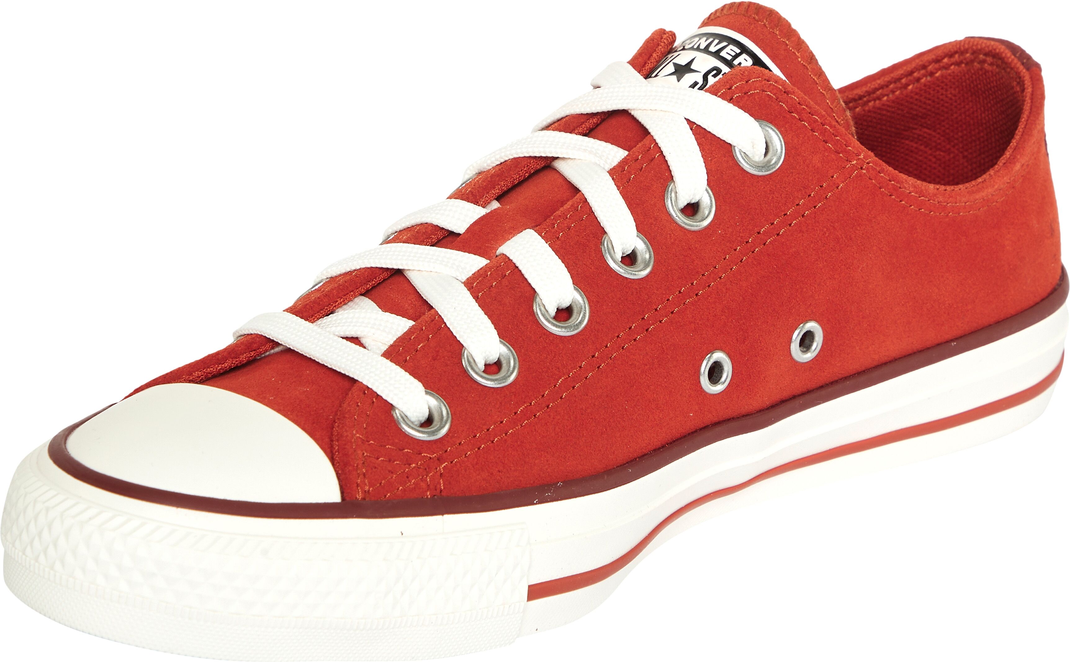 Sneaker CONVERSE "CHUCK TAYLOR ALL STAR", Gr. 42,5, rot (weinrot), Leder, Schuhe Sneaker