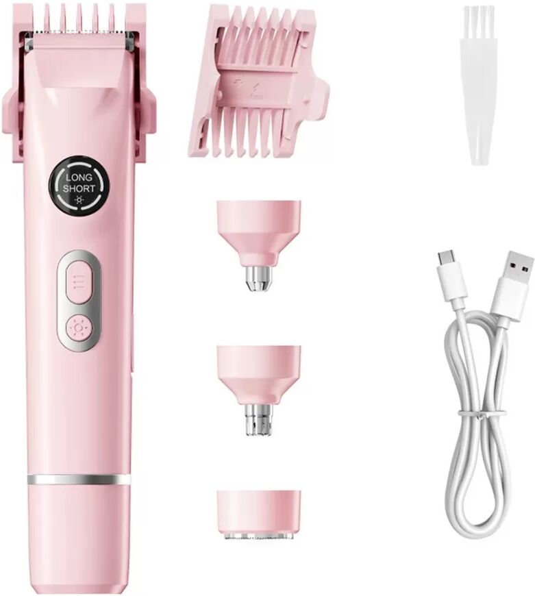 INF Multifunktionaler Epilierer – 4-in-1 Haarentfernung für Gesicht, Körper, Nase und Ohren Rosa