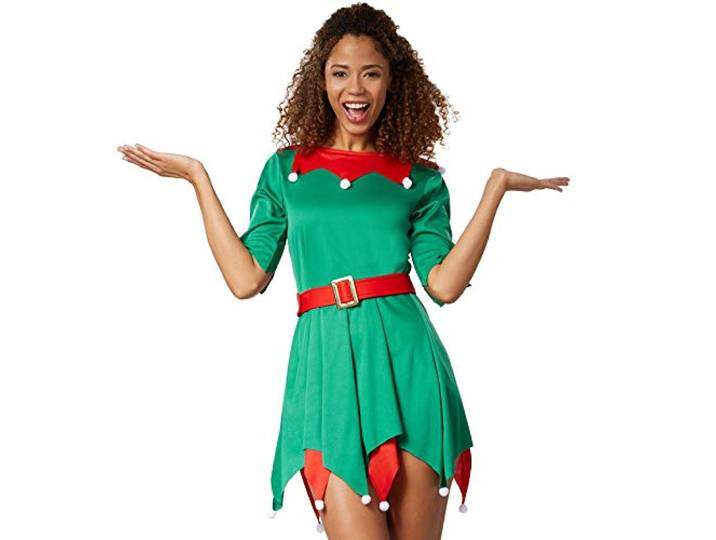 dressforfun 900847 Sexy dames elfen kostuum, kabouter Kerstmis zelf - diverse maten - (M Nr. 303416)